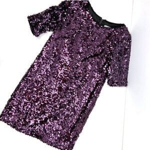 Rachel Roy purple sequined mini dress size 12 NWT cocktail party dress